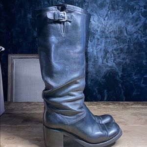 Free Lance Biker SMOOTH LEATHER HIGH BOOTS